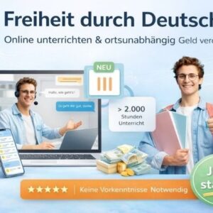 Freiheit durch Deutsch – Ortsunabhängig online unterrichten und verdienen